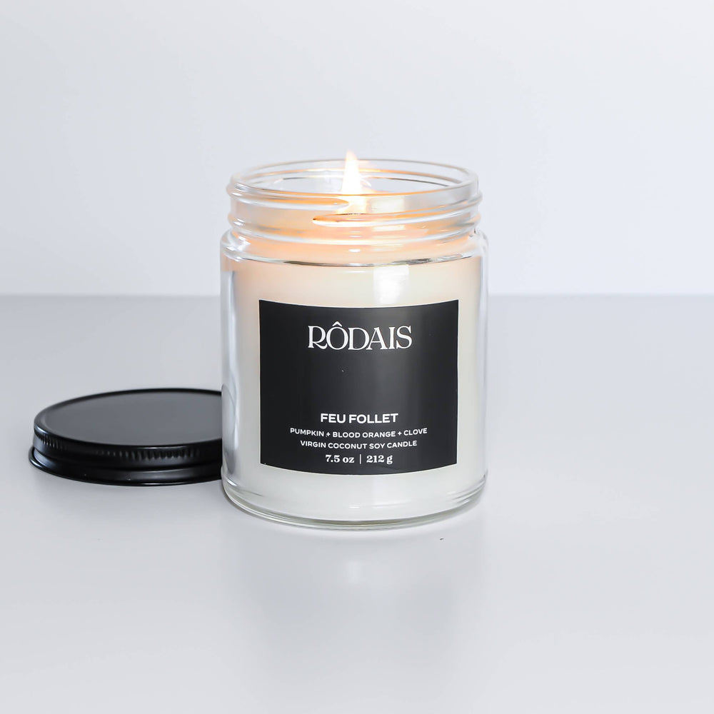 Feu Follet: Wooden Wick + Virgin Coco Soy Candle