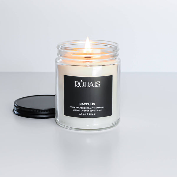 Bacchus: Wooden Wick + Virgin Coco Soy Candle