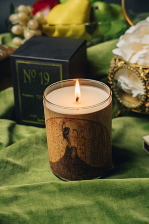 No 19 Muse Wood Wrapped Candle