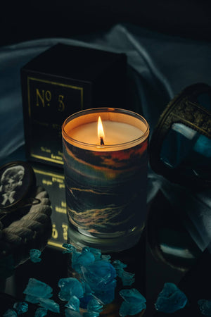 No 5 Stormy Fig Wood Wrapped Candle