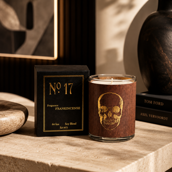 No 17 Gold Skull Frankincense Candle
