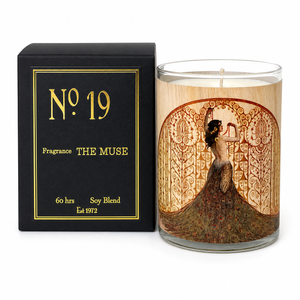 No 19 Muse Wood Wrapped Candle