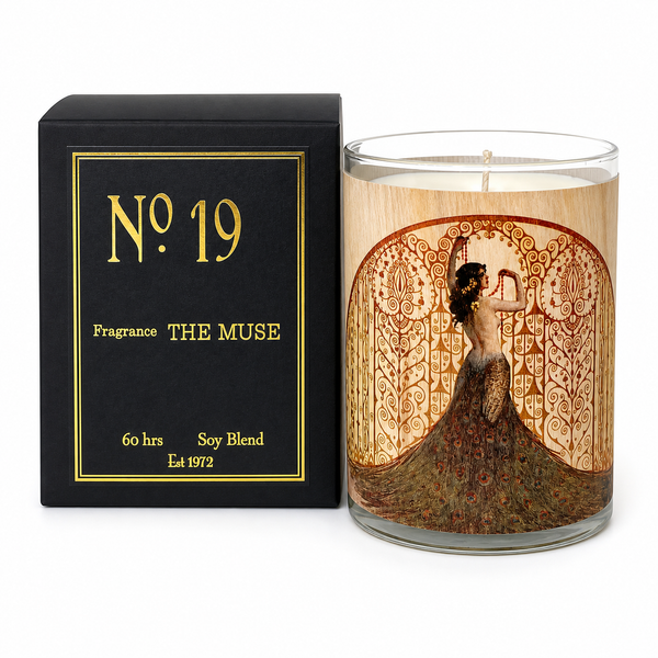 No 19 Muse Wood Wrapped Candle