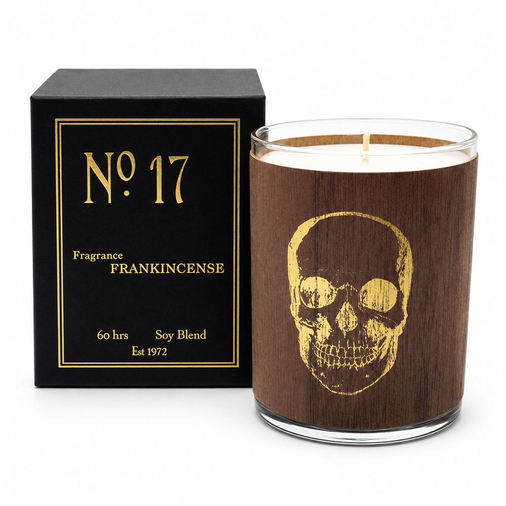No 17 Gold Skull Frankincense Candle