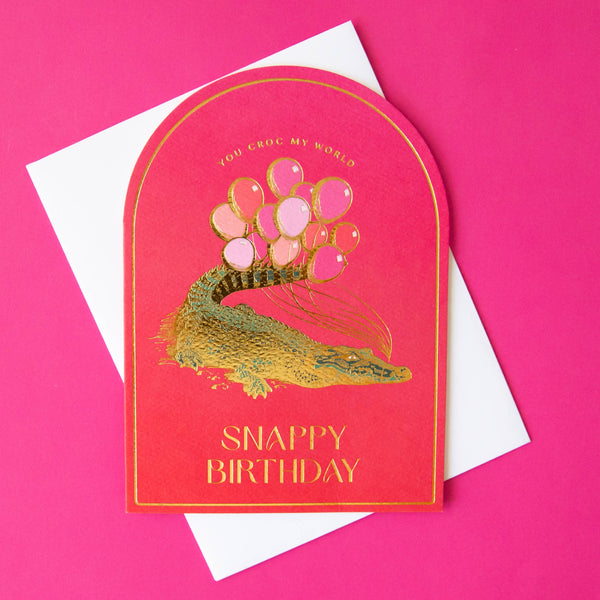 You Croc My World Birthday Card | Crocodile